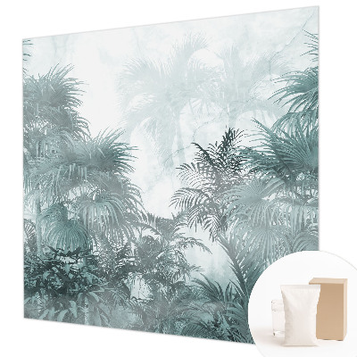 Sfeervol fotobehang met een exotisch groen motief