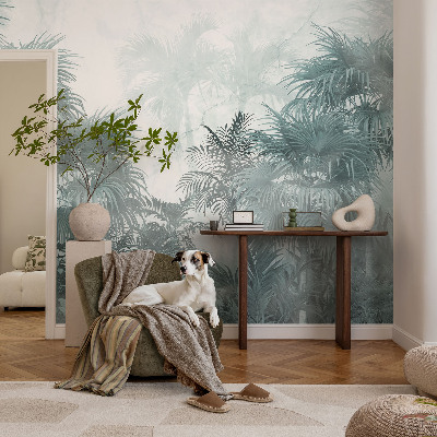 Sfeervol fotobehang met een exotisch groen motief