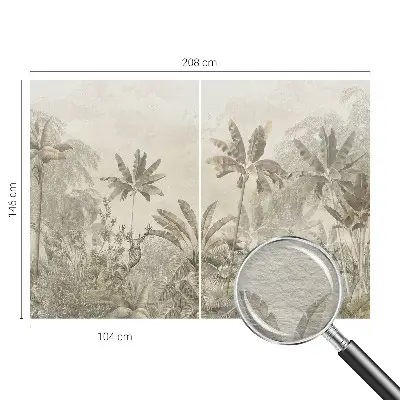 Groot fotobehang met een tropische junglemotief