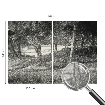 Fotobehang vlies met een vredig landschap