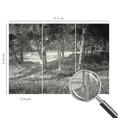 Fotobehang vlies met een vredig landschap