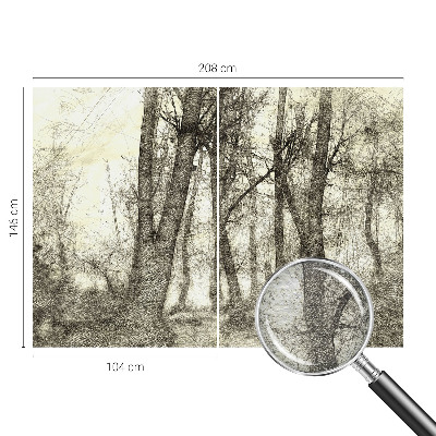 Vlies fotobehang op maat Bosmelancholie