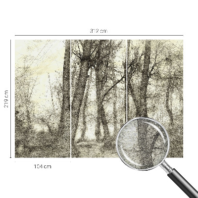 Vlies fotobehang op maat Bosmelancholie