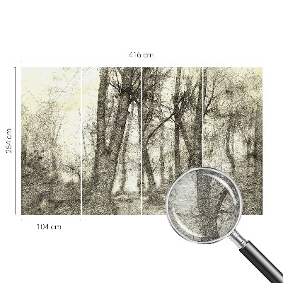 Vlies fotobehang op maat Bosmelancholie