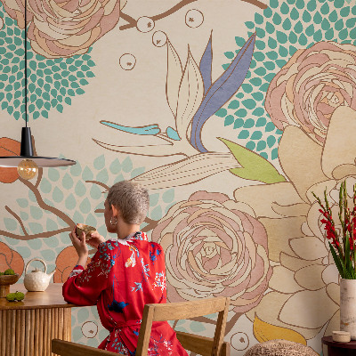 Fotobehang Bloemenfantasie