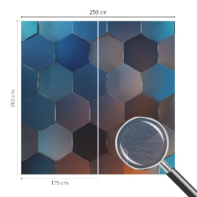 Vliesbehang fotobehang woonkamer Blauwe zeshoeken