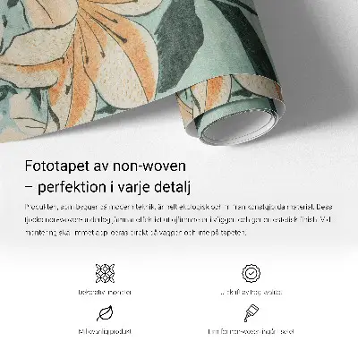Vliesbehang fotobehang woonkamer in blauw met zeshoekpatroon