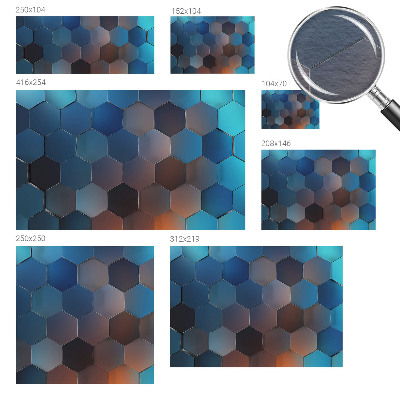 Vliesbehang fotobehang woonkamer Blauwe zeshoeken