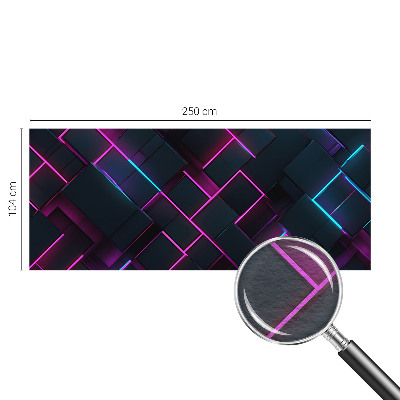 Behang met print met neon geometrisch patroon