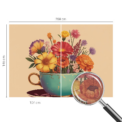 Fotobehang woonkamer Een kleurrijk boeket