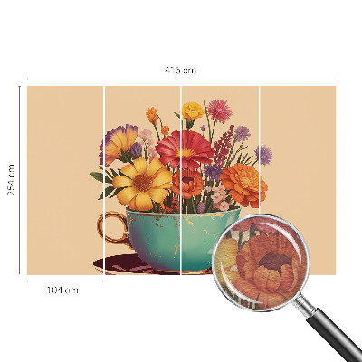 Fotobehang woonkamer Een kleurrijk boeket