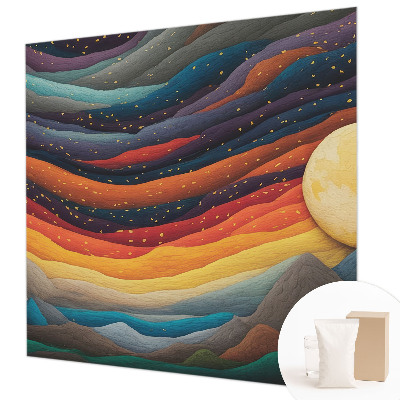 Fotobehang voor slaapkamer Kleurrijke bergen