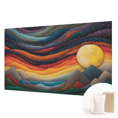 Fotobehang voor slaapkamer Kleurrijke bergen
