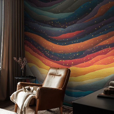 Fotobehang voor slaapkamer Kleurrijke bergen