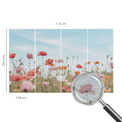 Fotobehang voor slaapkamer Klaprozen