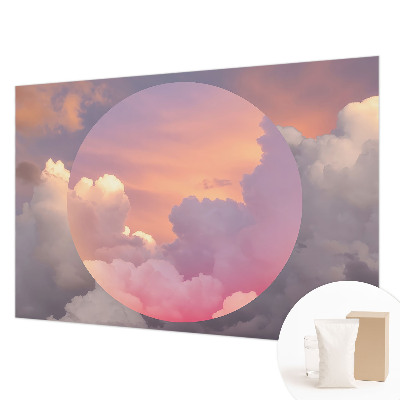 Fotobehang voor de slaapkamer met een ontwerp van etherische wolken