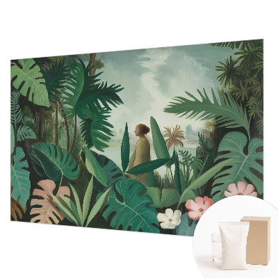 Luxe fotobehang met een exotische junglemotief