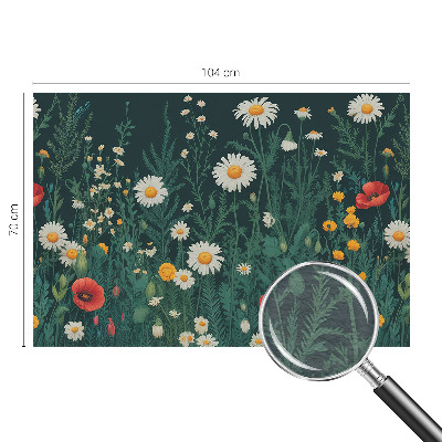 Sfeervol fotobehang met motief van wilde bloemen