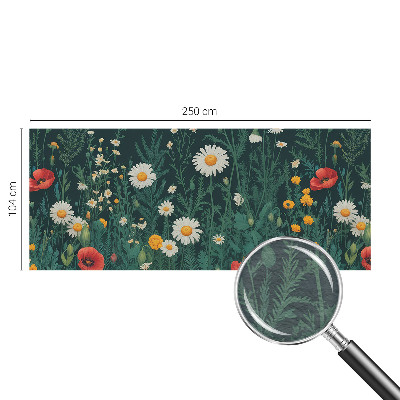 Sfeervol fotobehang met motief van wilde bloemen