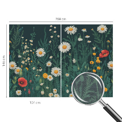 Sfeervol fotobehang met motief van wilde bloemen