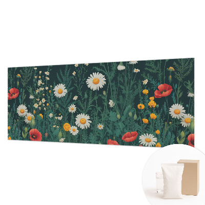 Sfeervol fotobehang met motief van wilde bloemen