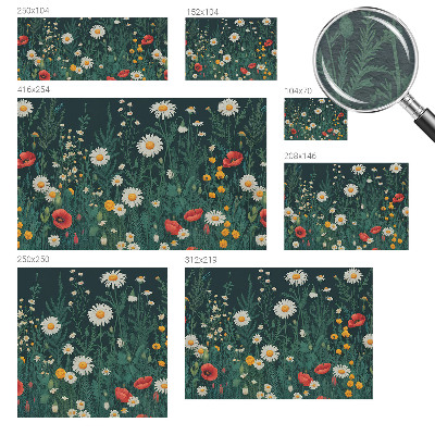 Sfeervol fotobehang met motief van wilde bloemen