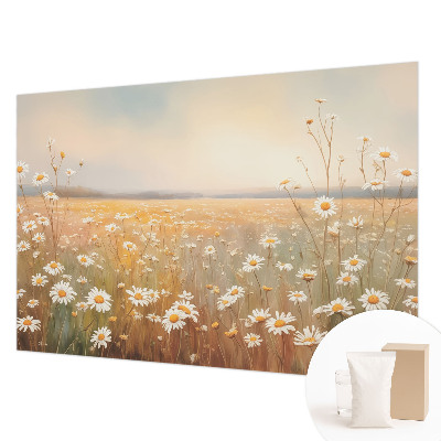 Uniek fotobehang met een bloemenweide als print