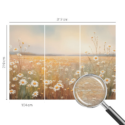 Uniek fotobehang met een bloemenweide als print