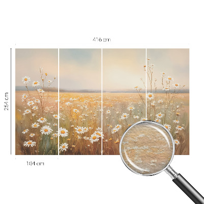 Uniek fotobehang met een bloemenweide als print