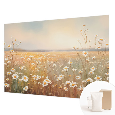 Uniek fotobehang met een bloemenweide als print