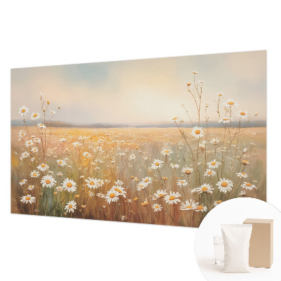 Uniek fotobehang met een bloemenweide als print