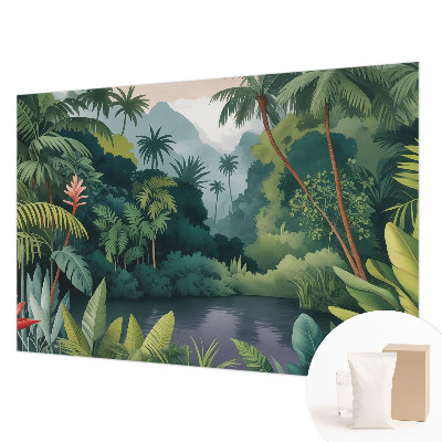 Vliesbehang fotobehang met een exotisch landschap
