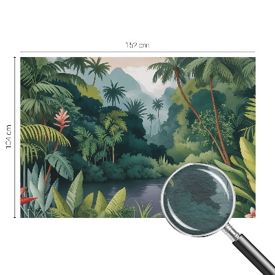 Vliesbehang fotobehang met een exotisch landschap