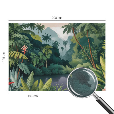 Vliesbehang fotobehang met een exotisch landschap