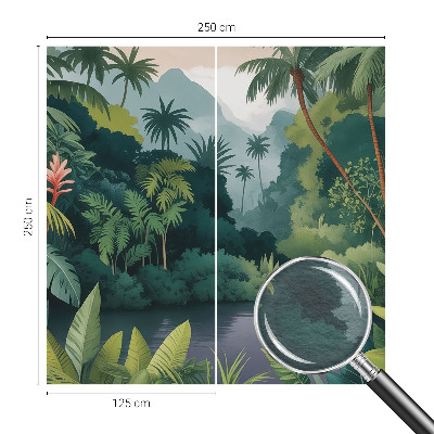 Vliesbehang fotobehang met een exotisch landschap