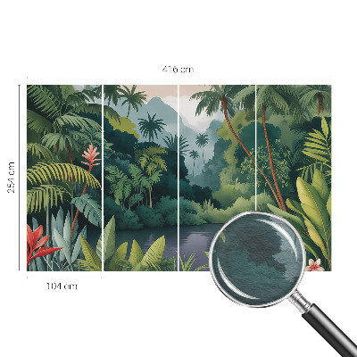 Vliesbehang fotobehang met een exotisch landschap