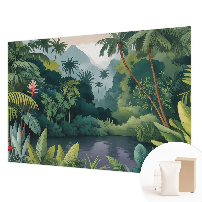 Vliesbehang fotobehang met een exotisch landschap
