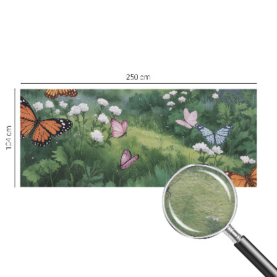 Vlies fotobehang op maat Vlinders in de weide