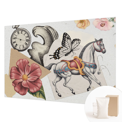 Behang met print Vintage bloemen