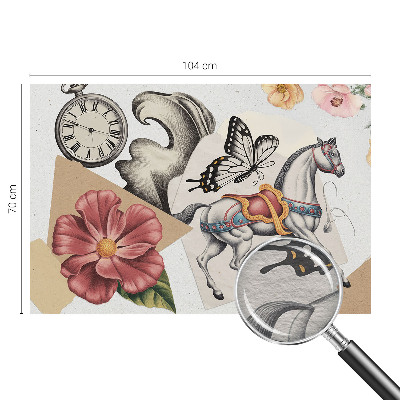 Behang met print Vintage bloemen