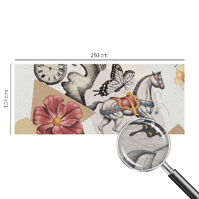 Behang met print Vintage bloemen