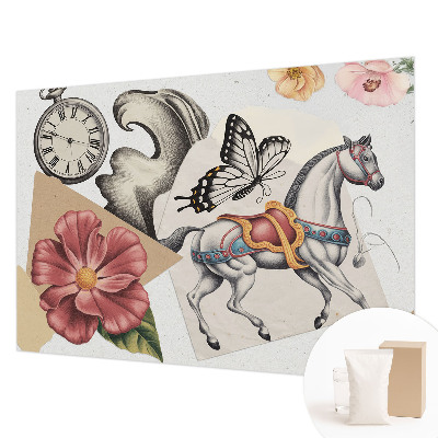 Behang met print Vintage bloemen