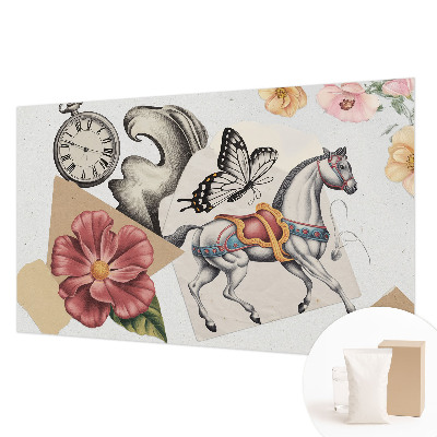 Behang met print Vintage bloemen