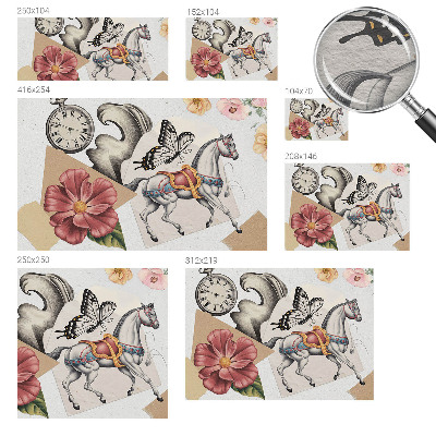 Behang met print Vintage bloemen
