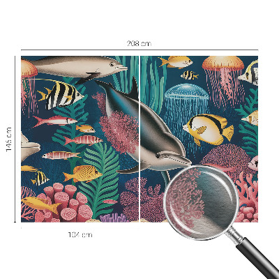 Foto behang op maat met een motief van onderwaterfauna