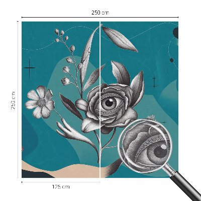 Naadloos fotobehang Bloem oog