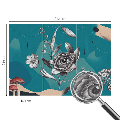Naadloos fotobehang Bloem oog