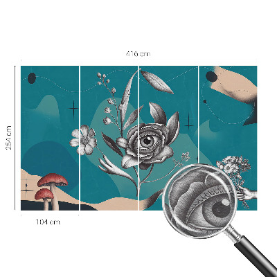 Naadloos fotobehang Bloem oog