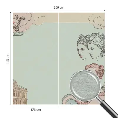 Fotobehang naadloos met klassieke collage als patroon