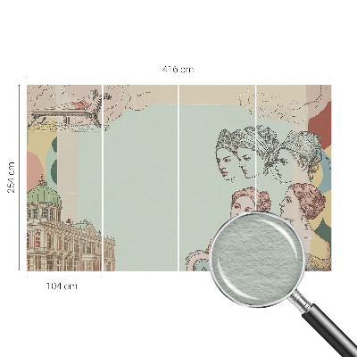 Fotobehang naadloos Klassieke collage